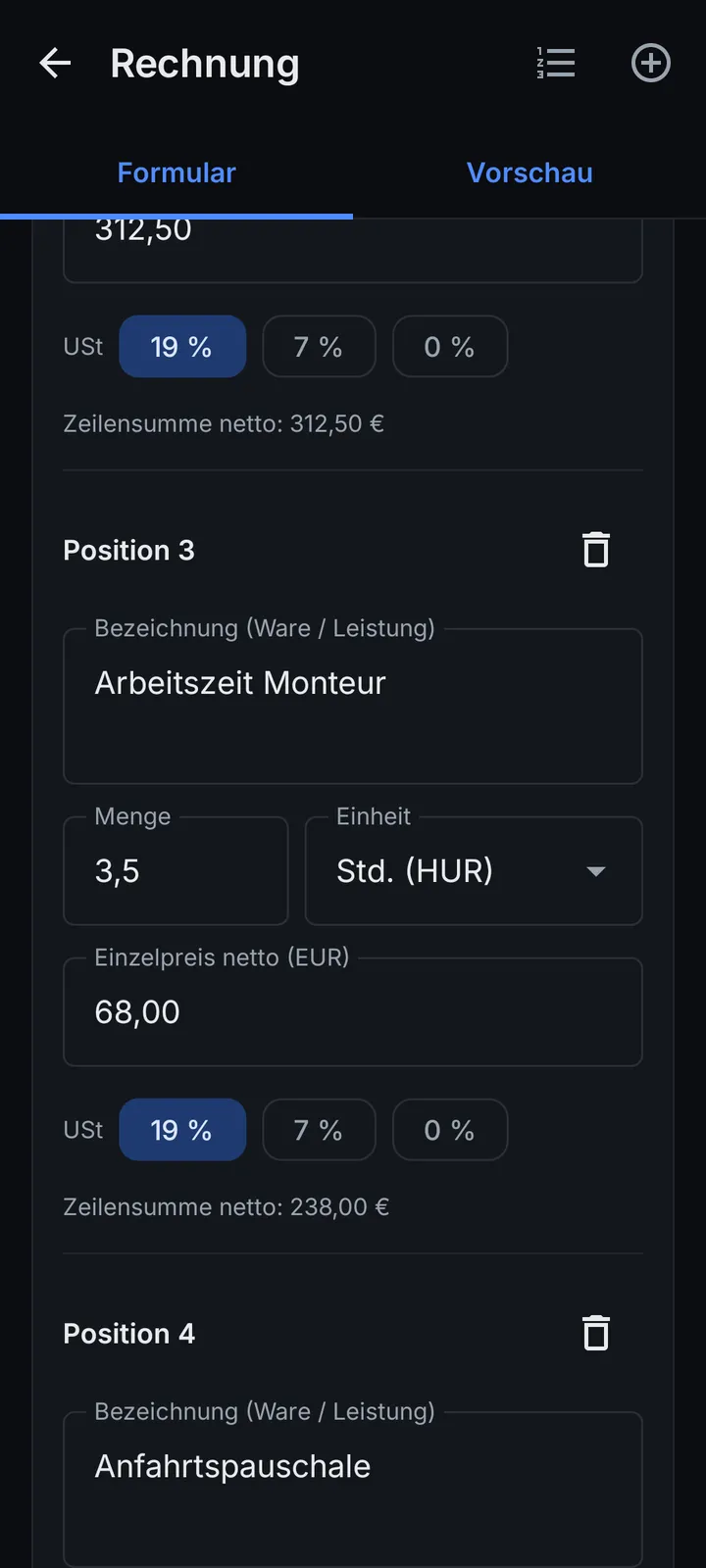 Rechnungen